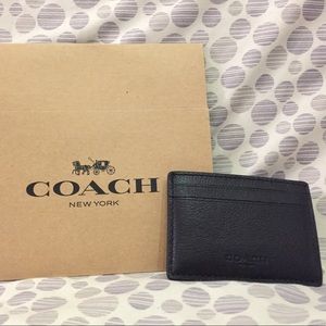 [NWT] Coach Men's Leather Cardholder w/ Moneyclip